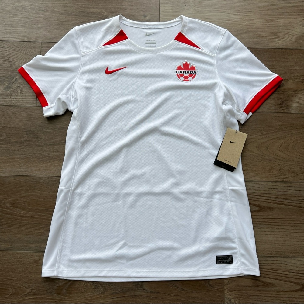 Womens Nike Canada Soccer Jersey White 2023